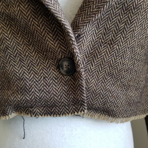 NWT Steve Madden Rupi Cropped Blazer, Brown, Medium - Picture 3 of 16